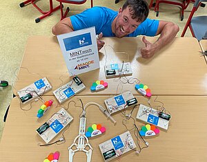 Martin bei einem Schülerprojekt